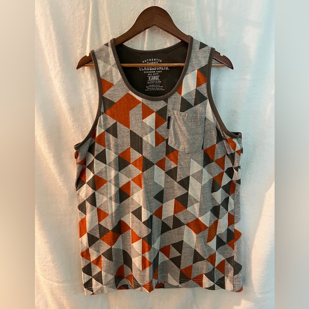 Ecko Unlimited Harlequin Tank Grey & Rust, XL
